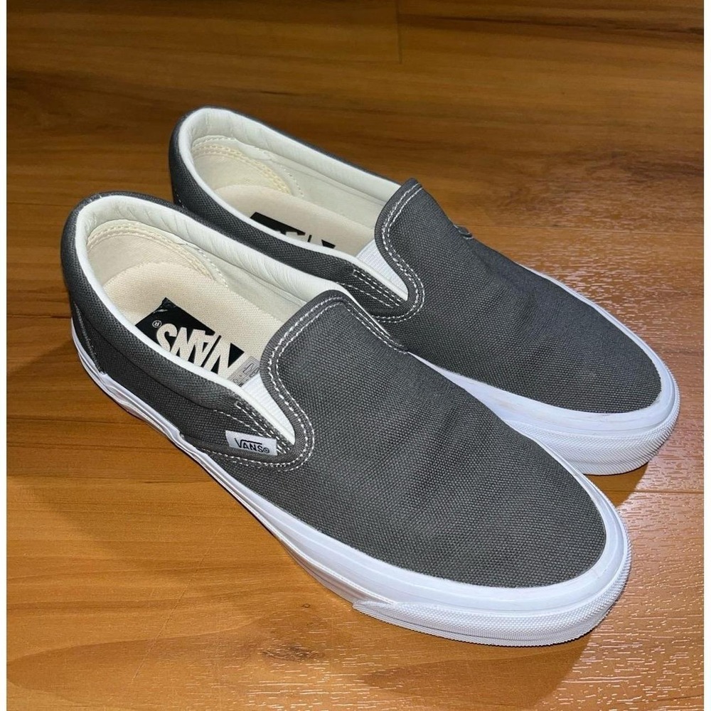 Unisex Vans Reissue 98 Gray Canvas Slip-On Sneakers Shoes